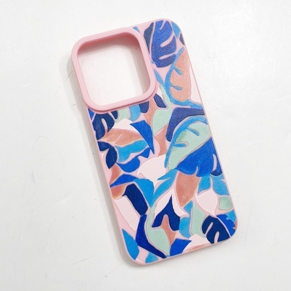 Tropical print transparent protective phone case - Picture 1 of 3